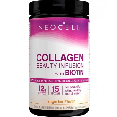 Collagen Beauty Infusion with Biotin  Tangerine Powder 330g