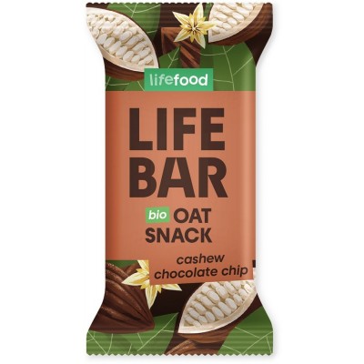 Organic Lifebar Oat Snack Cashew Chocolate Chip 40g x 15