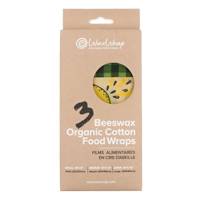 Waxed Cotton Food wraps Set of 3